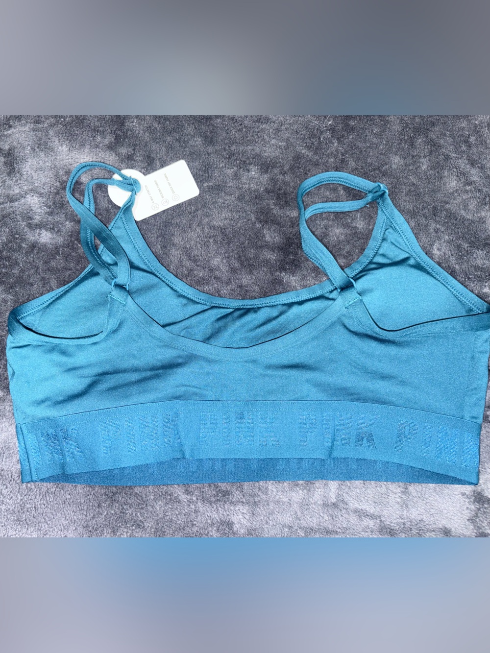 PINK Victoria's Secret Teal Stretch Seamless Sports Bra - Picture 5 of 5